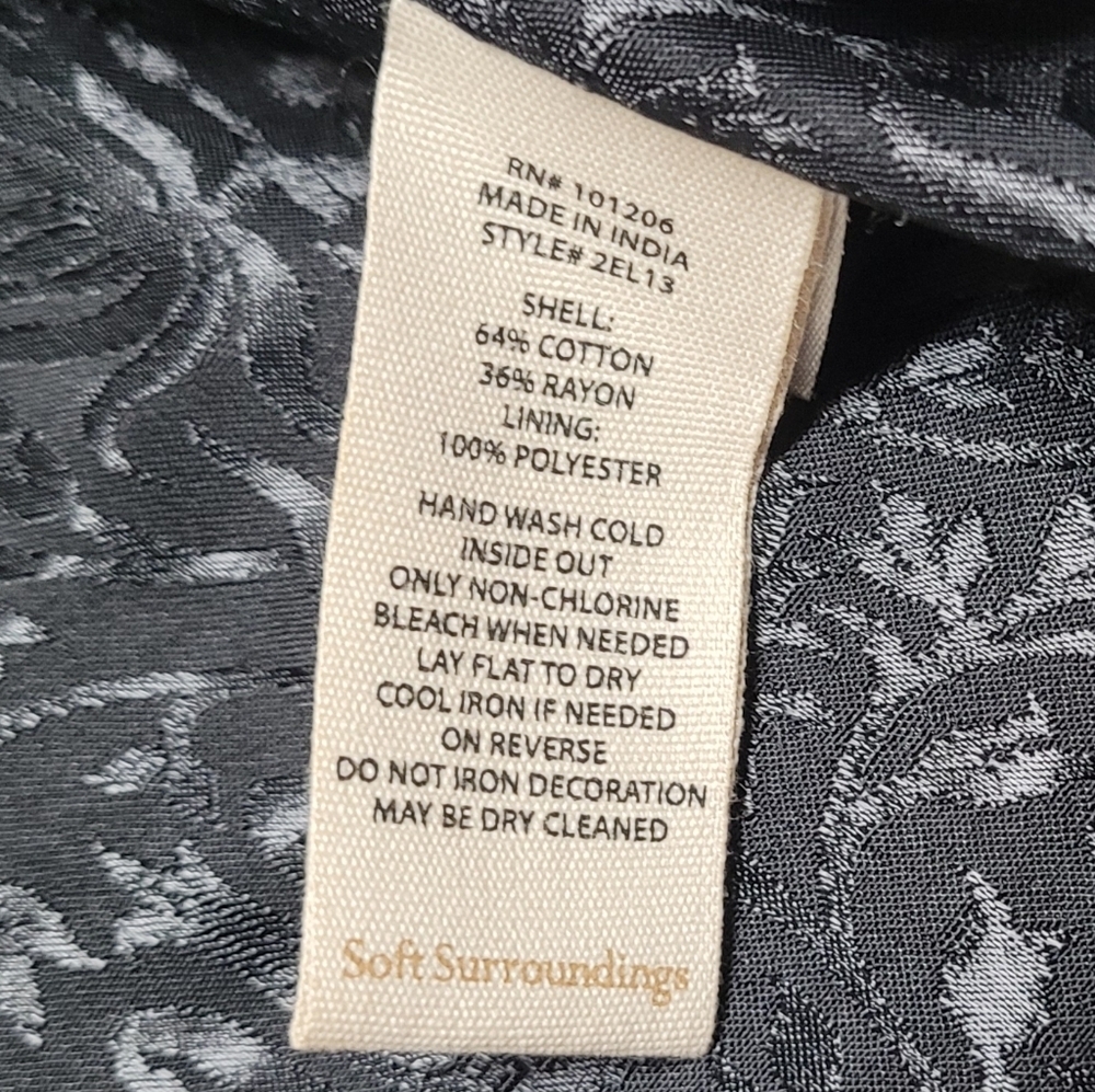 Soft Surroundings Icon Urbina Umber Velvet Baroque Balero Jacket Cropped Jacket - Picture 13 of 13